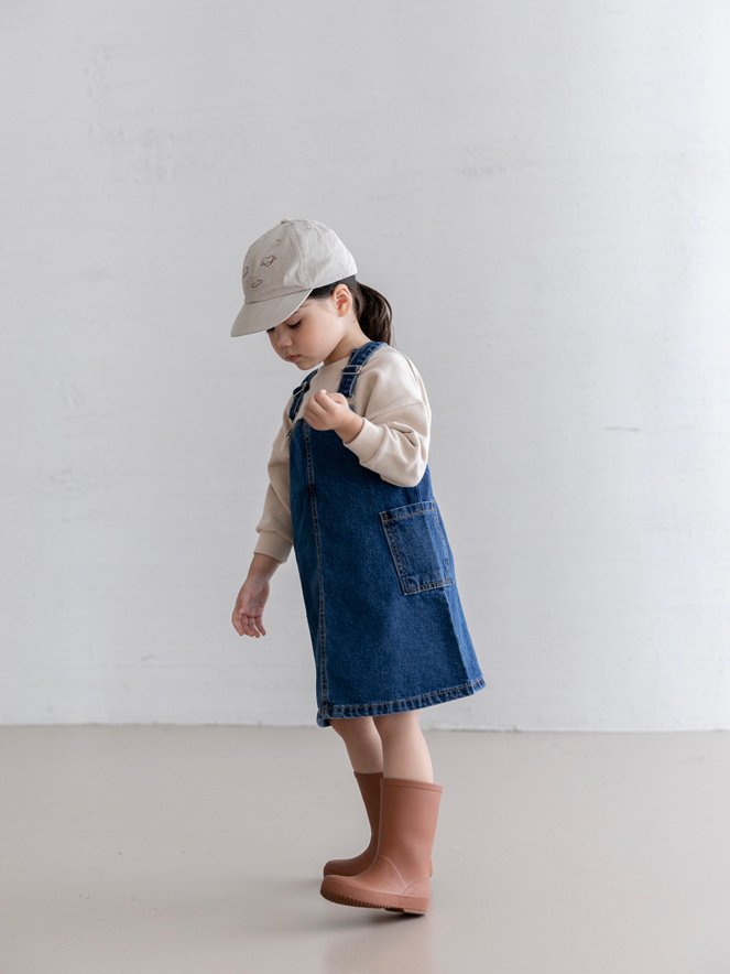 Oatmeal - Korean Children Fashion - #discoveringself - Icon Denim One-piece - 9
