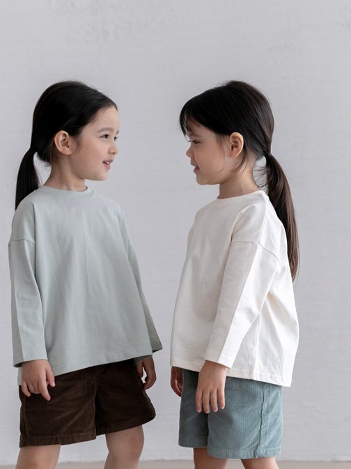 Oatmeal - Korean Children Fashion - #discoveringself - Everyday Round Tee - 8