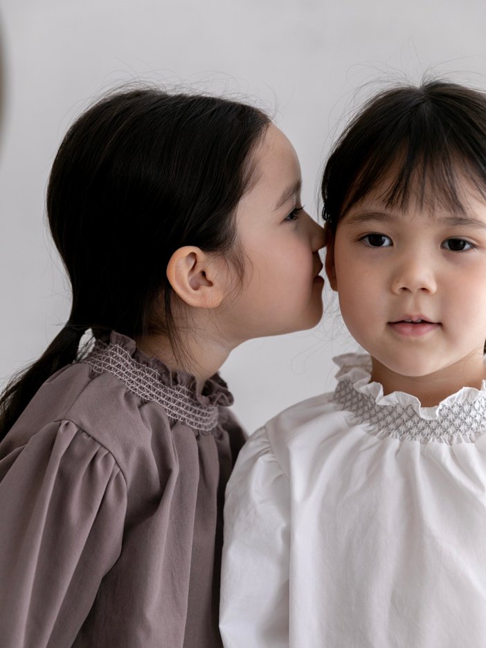Oatmeal - Korean Children Fashion - #discoveringself - The King Smock Blouse - 3