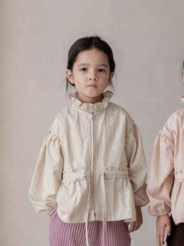 Oatmeal - Korean Children Fashion - #discoveringself - Oat Frill Jacket - 12