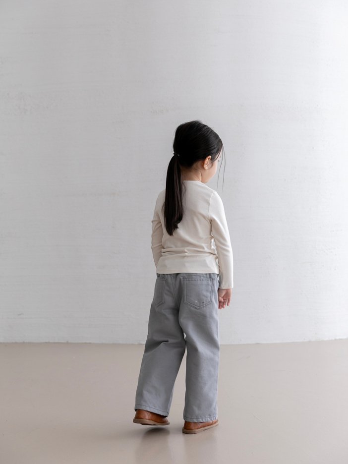 Oatmeal - Korean Children Fashion - #fashionkids - Celine Round Tee - 8