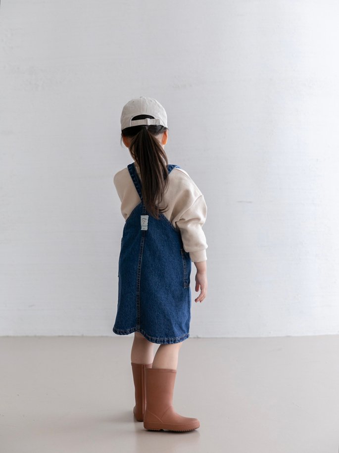 Oatmeal - Korean Children Fashion - #kidsshorts - Icon Denim One-piece - 11