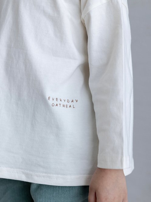 Oatmeal - Korean Children Fashion - #kidsshorts - Everyday Round Tee - 10