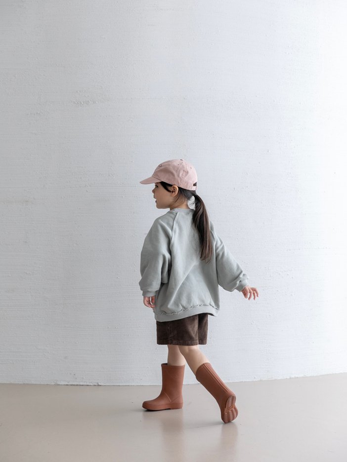 Oatmeal - Korean Children Fashion - #kidsshorts - Raw Edge Sweatshirt - 8