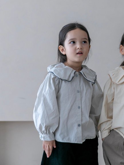 Oatmeal - Korean Children Fashion - #fashionkids - May Sarah Blouse - 4