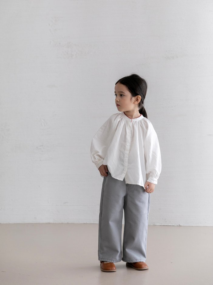 Oatmeal - Korean Children Fashion - #kidsshorts - Damian Blouse - 8