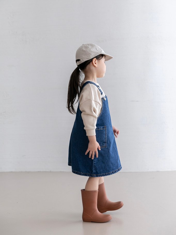 Oatmeal - Korean Children Fashion - #kidsstore - Icon Denim One-piece - 12