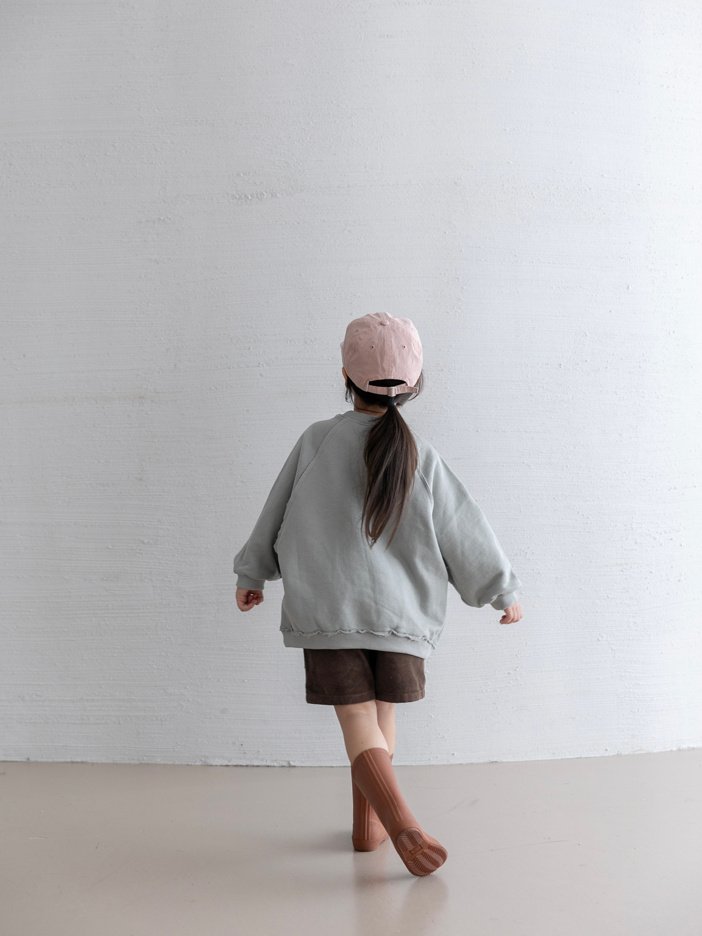 Oatmeal - Korean Children Fashion - #kidsstore - Raw Edge Sweatshirt - 9
