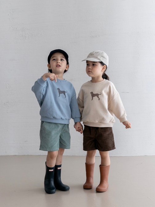 Oatmeal - Korean Children Fashion - #kidsstore - Dog Sweatshirt - 8