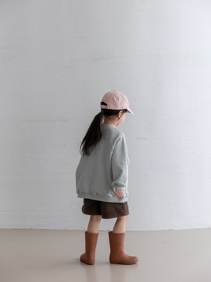 Oatmeal - Korean Children Fashion - #kidzfashiontrend - Raw Edge Sweatshirt - 10