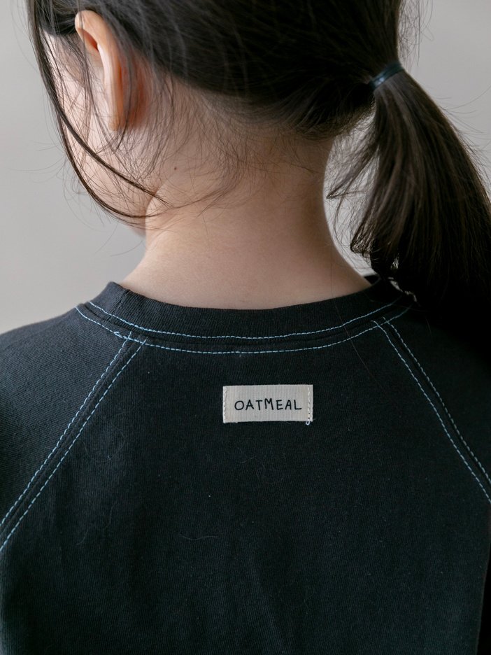 Oatmeal - Korean Children Fashion - #kidzfashiontrend - Signature Raglan Tee - 3
