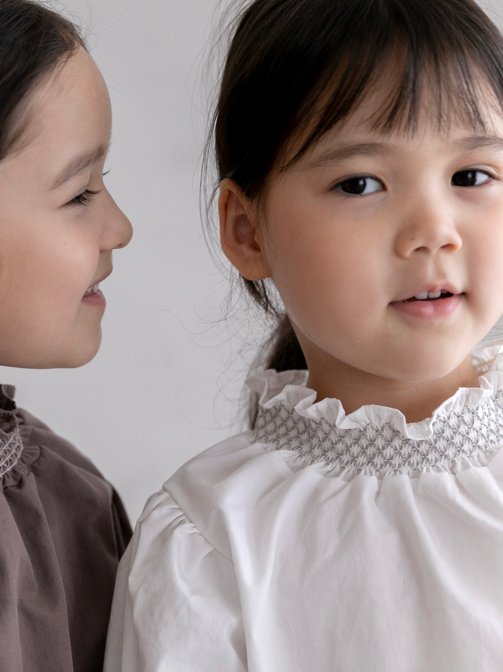 Oatmeal - Korean Children Fashion - #littlefashionista - The King Smock Blouse - 9