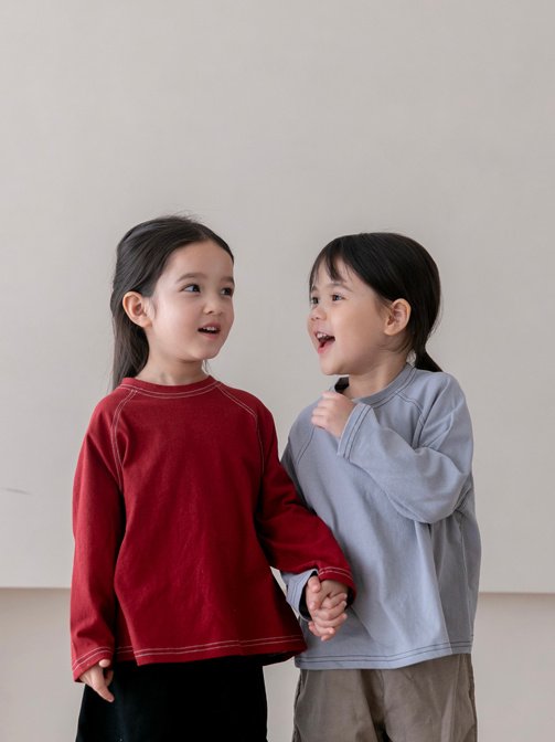 Oatmeal - Korean Children Fashion - #littlefashionista - Signature Raglan Tee - 5