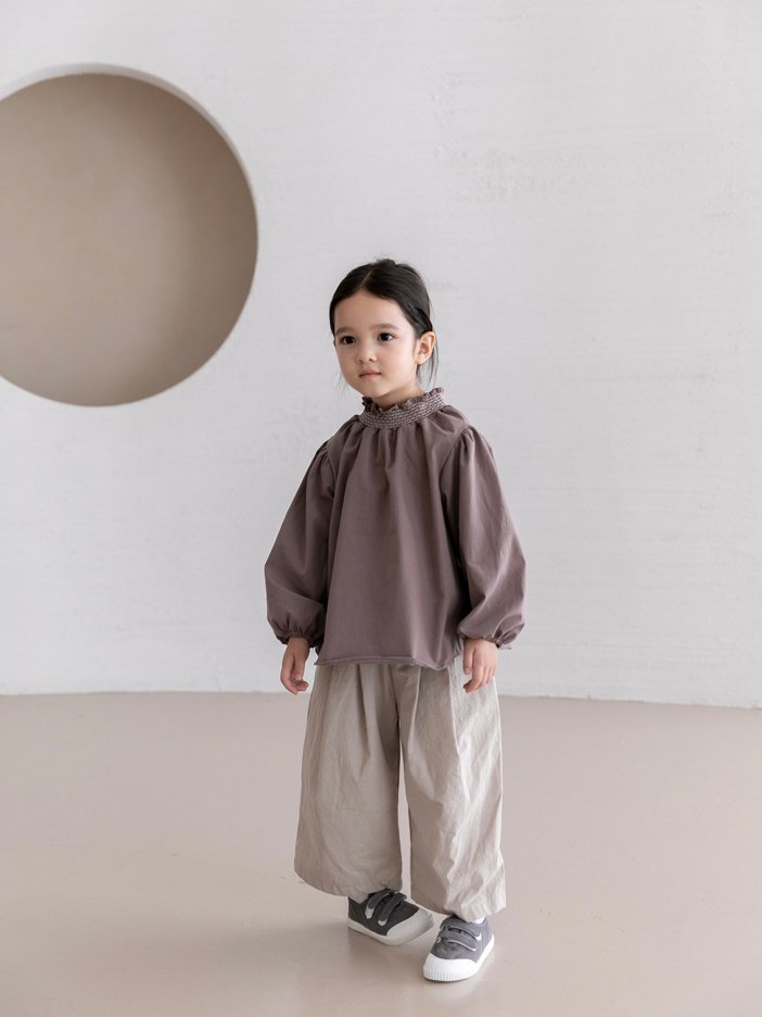 Oatmeal - Korean Children Fashion - #littlefashionista - Wide Pants - 7