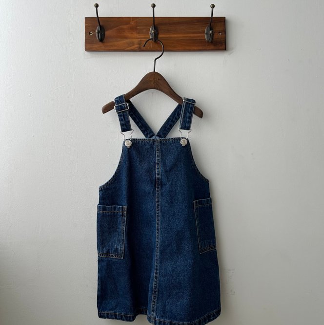 Oatmeal - Korean Children Fashion - #minifashionista - Icon Denim One-piece