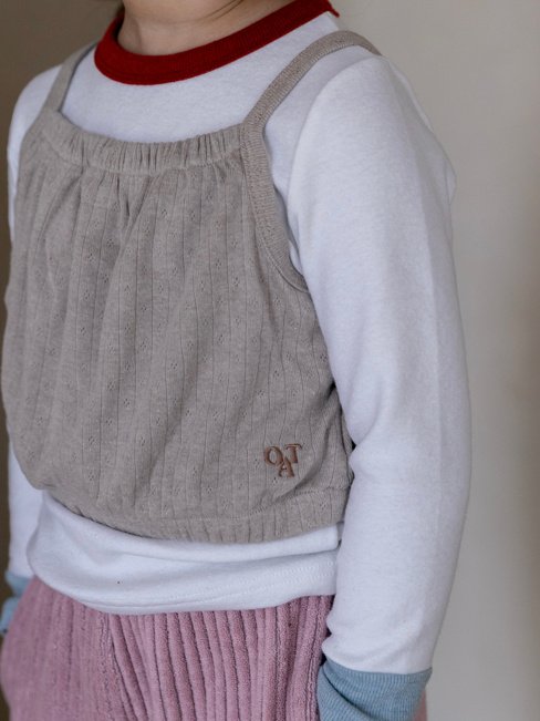 Oatmeal - Korean Children Fashion - #minifashionista - Aileen Sleeveless - 10