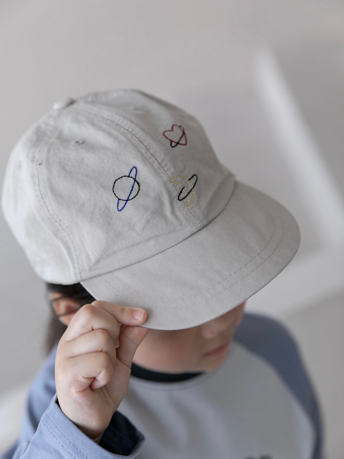Oatmeal - Korean Children Fashion - #prettylittlegirls - Space Ball Cap - 3