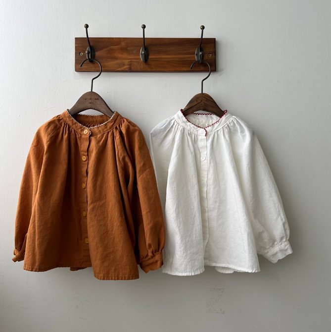 Oatmeal - Korean Children Fashion - #prettylittlegirls - Damian Blouse