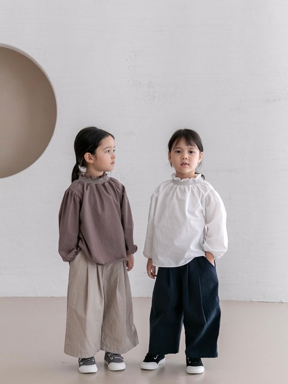 Oatmeal - Korean Children Fashion - #prettylittlegirls - Wide Pants - 10