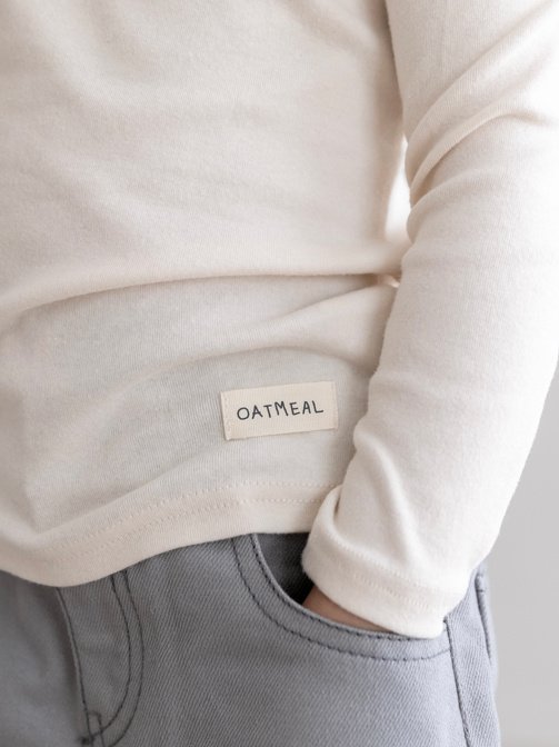 Oatmeal - Korean Children Fashion - #stylishchildhood - Celine Round Tee - 3