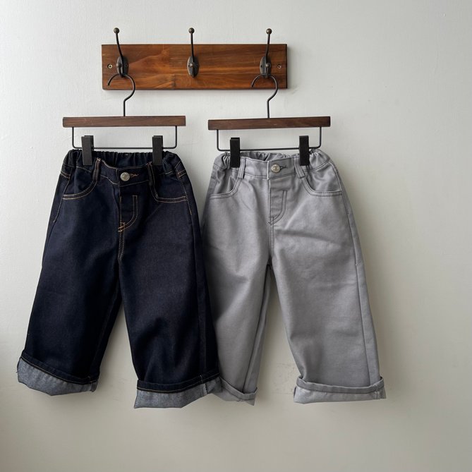 Oatmeal - Korean Children Fashion - #stylishchildhood - Orca Denim Pants