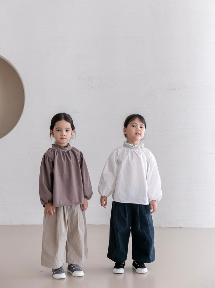 Oatmeal - Korean Children Fashion - #toddlerclothing - Wide Pants - 12