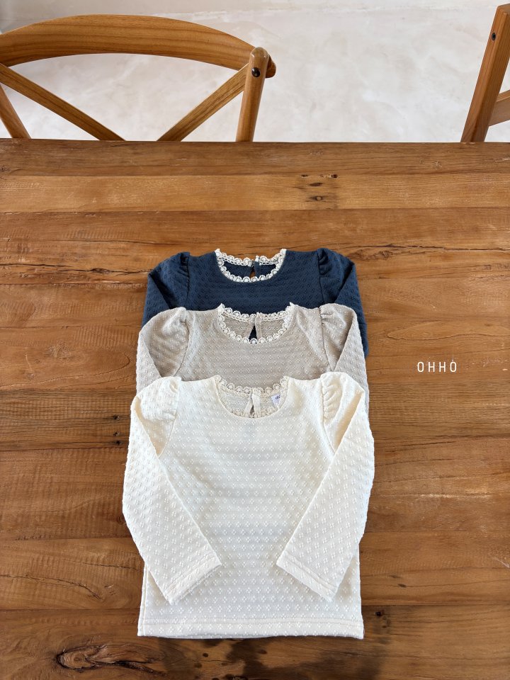 Ohho - Korean Children Fashion - #childofig - Prom Lace Puff Tee