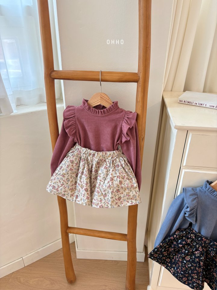 Ohho - Korean Children Fashion - #childofig - Floral Skirt - 10
