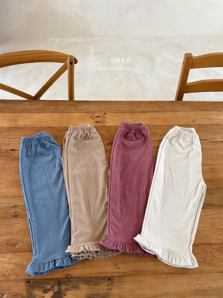 Ohho - Korean Children Fashion - #fashionkids - Soft Corduroy Frill Pants