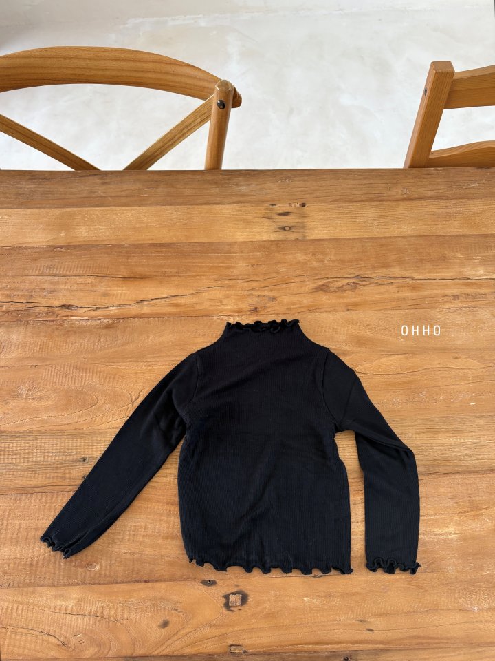Ohho - Korean Children Fashion - #kidsshorts - Dove Ribbed Half Neck Tee - 7