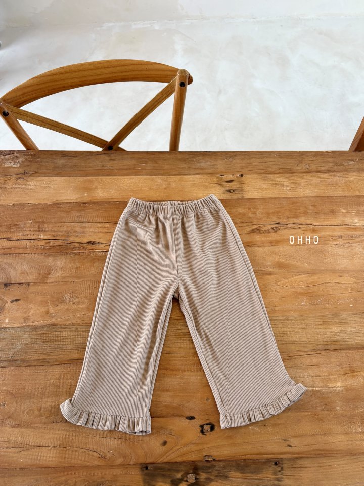 Ohho - Korean Children Fashion - #kidsstore - Soft Corduroy Frill Pants - 3