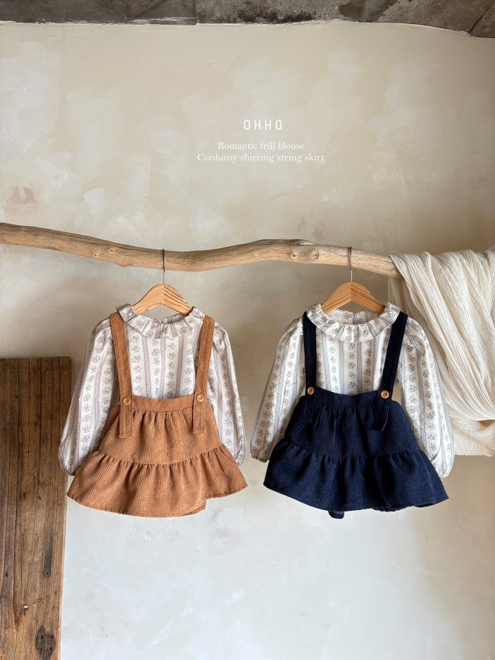 Ohho - Korean Children Fashion - #magicofchildhood - Pepper Shirring Strap Skirt - 3