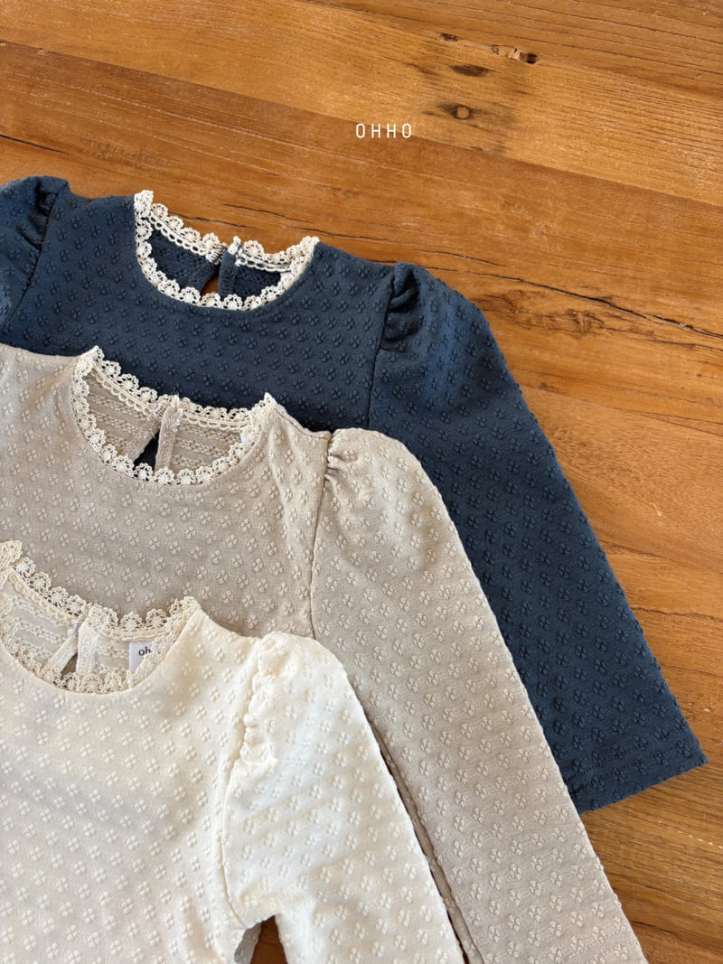 Ohho - Korean Children Fashion - #magicofchildhood - Prom Lace Puff Tee - 11