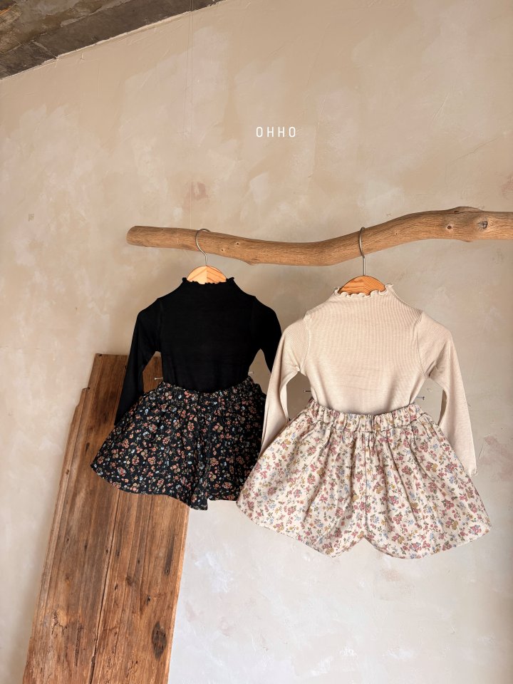 Ohho - Korean Children Fashion - #littlefashionista - Floral Skirt - 4