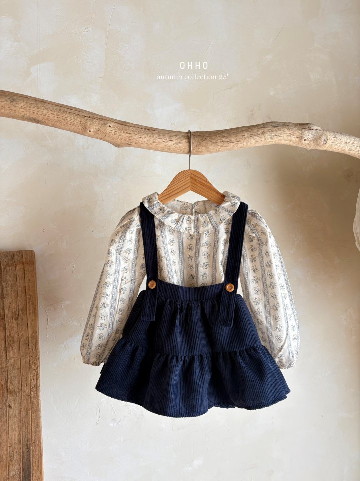Ohho - Korean Children Fashion - #magicofchildhood - Pepper Shirring Strap Skirt - 4