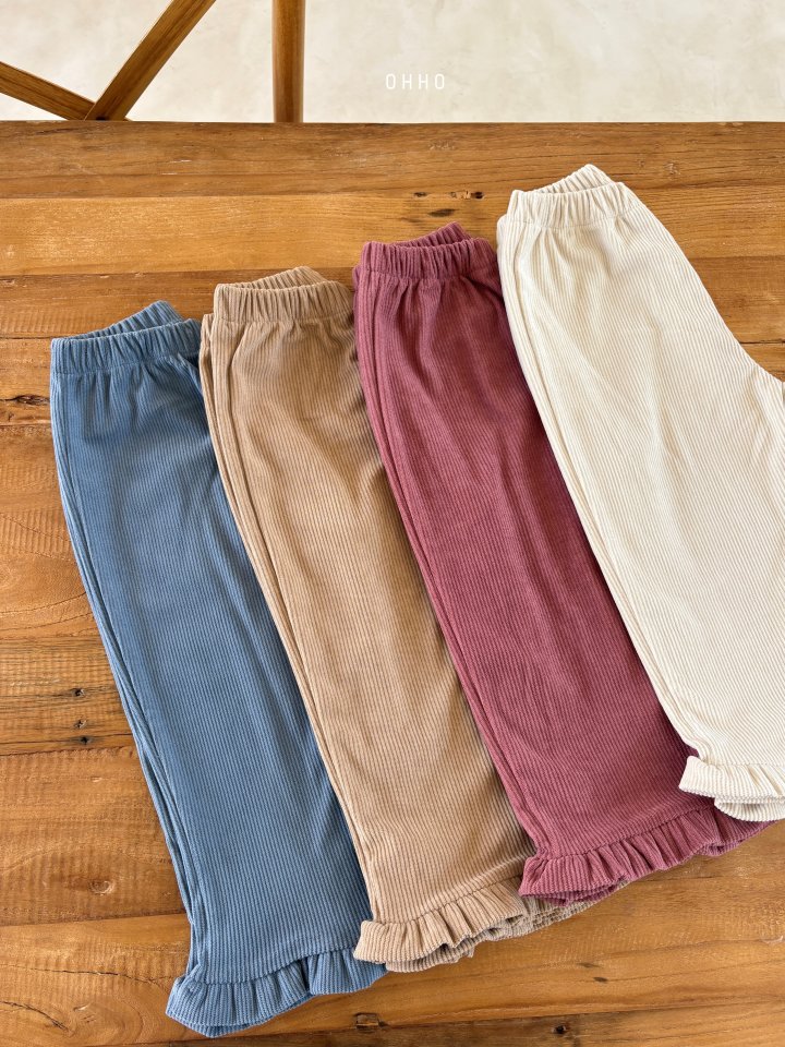 Ohho - Korean Children Fashion - #minifashionista - Soft Corduroy Frill Pants - 8