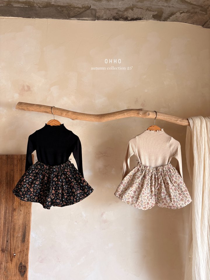 Ohho - Korean Children Fashion - #minifashionista - Floral Skirt - 5