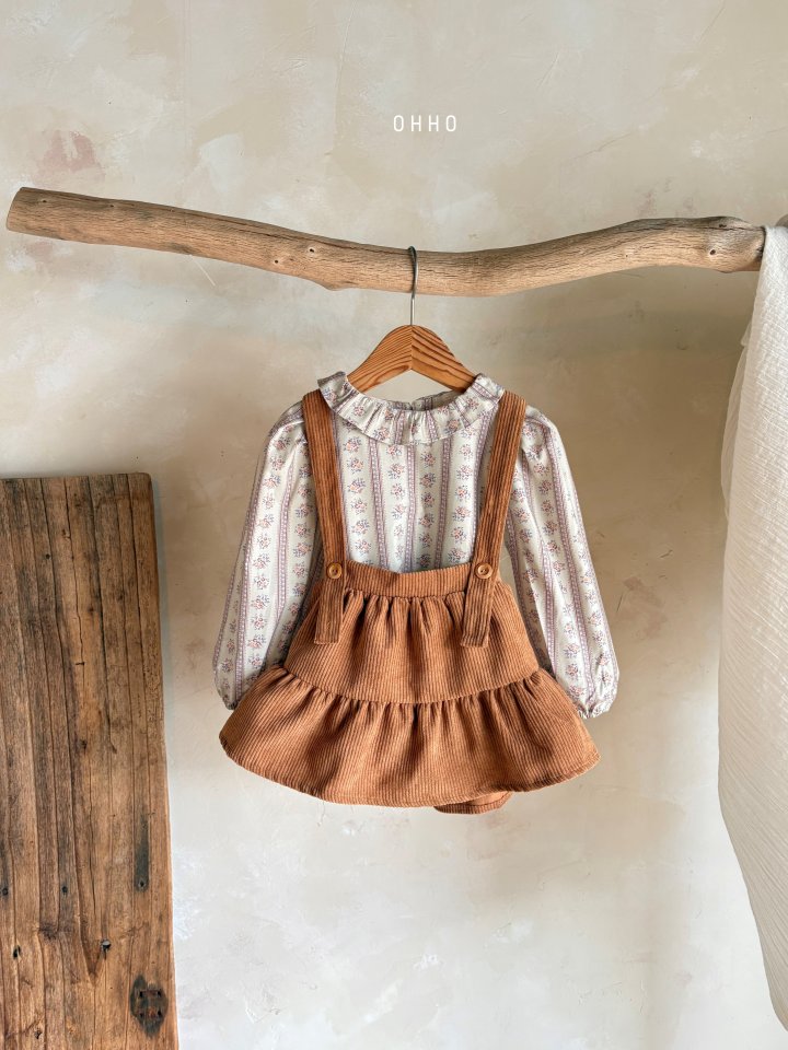 Ohho - Korean Children Fashion - #prettylittlegirls - Pepper Shirring Strap Skirt - 5