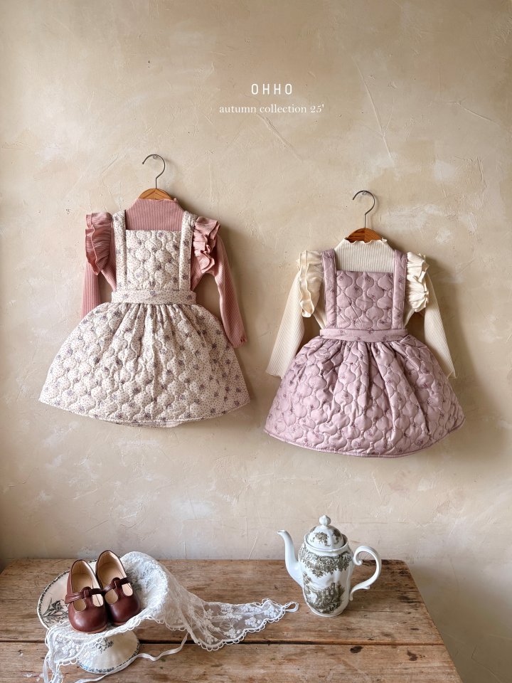 Ohho - Korean Children Fashion - #todddlerfashion - Jenny Quilted Overalls
