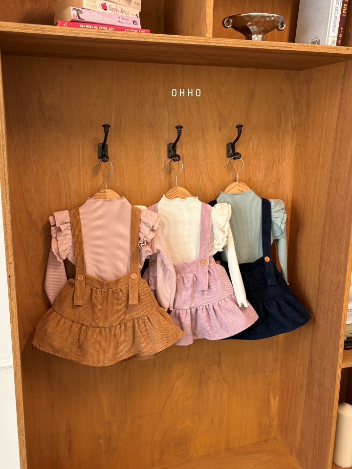 Ohho - Korean Children Fashion - #toddlerclothing - Pepper Shirring Strap Skirt - 7