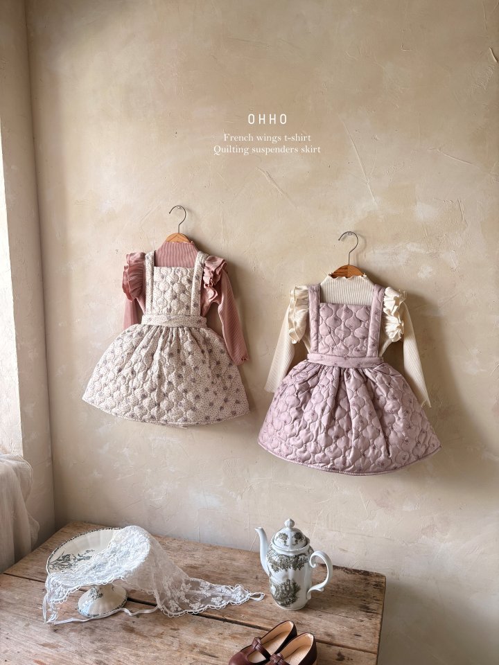 Ohho - Korean Children Fashion - #toddlerclothing - Jenny Quilted Overalls - 2