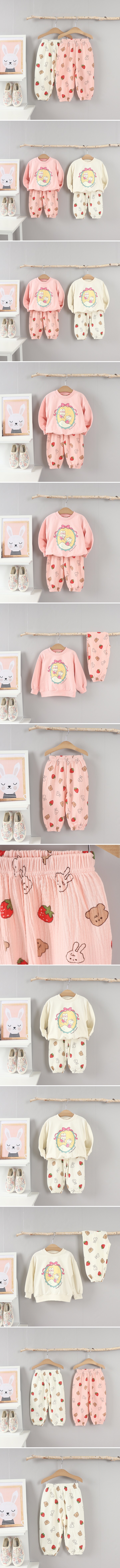 Olive denim - Korean Children Fashion - #fashionkids - Strawberry Jogger Pants