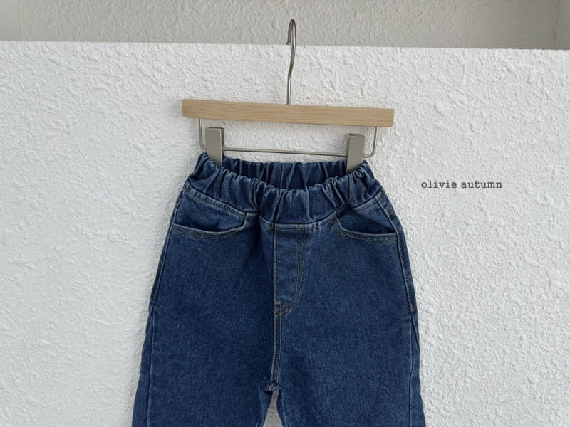 Olivie - Korean Children Fashion - #childofig - Diagonal Jeans - 2