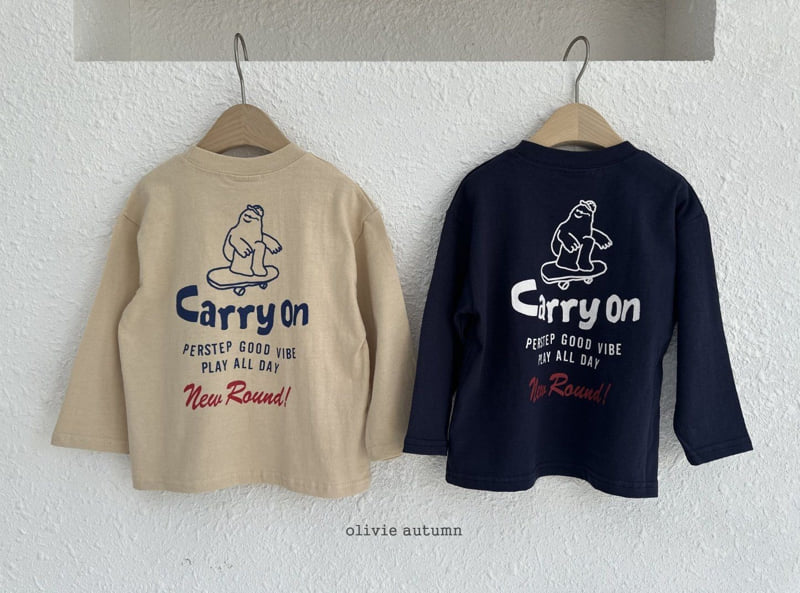 Olivie - Korean Children Fashion - #littlefashionista - Board Bear Tee - 9