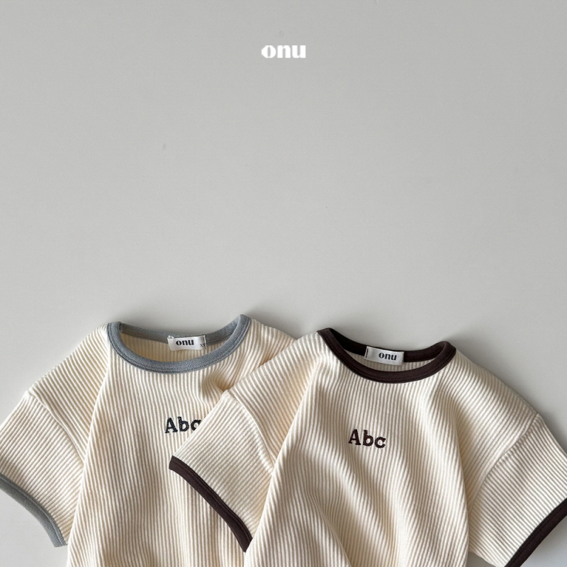 Onu - Korean Children Fashion - #Kfashion4kids - Triangle Ribbed Short Sleeve Tee - 5