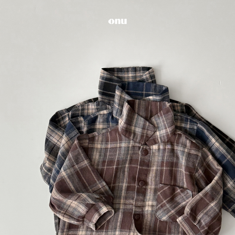 Onu - Korean Children Fashion - #kidzfashiontrend - Autumn Check Shirt - 4