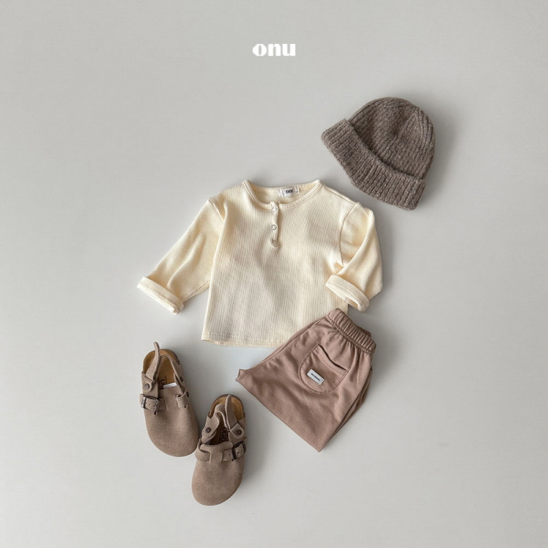 Onu - Korean Children Fashion - #Kfashion4kids - Waffle Button Tee - 11