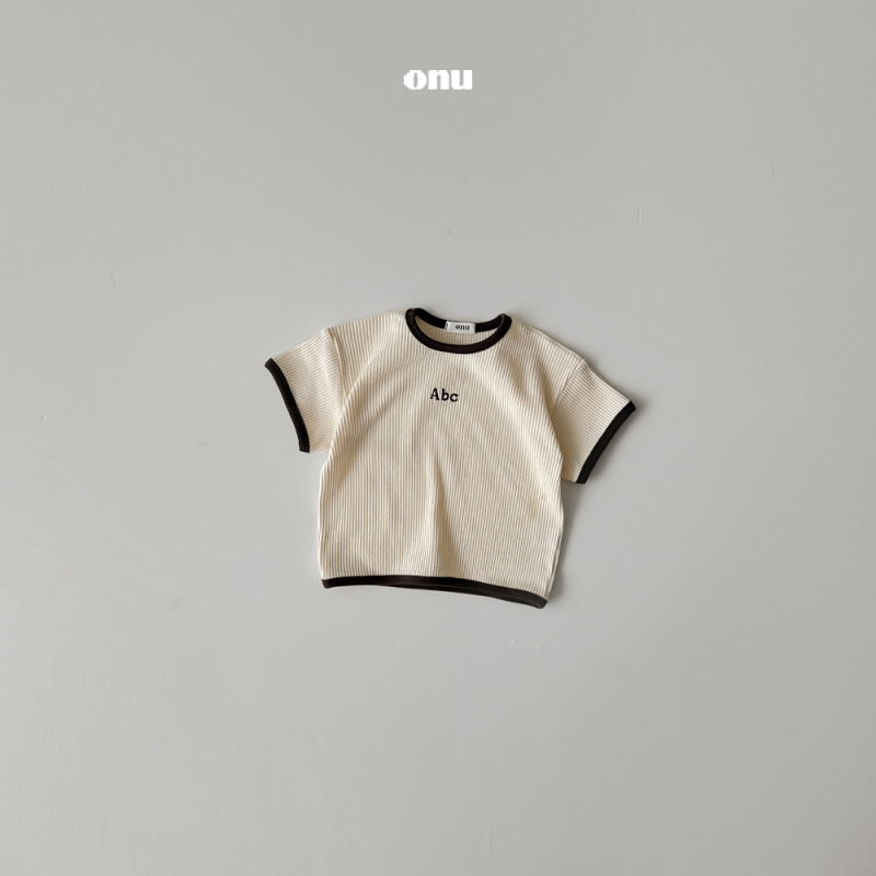 Onu - Korean Children Fashion - #childofig - Triangle Ribbed Short Sleeve Tee - 10