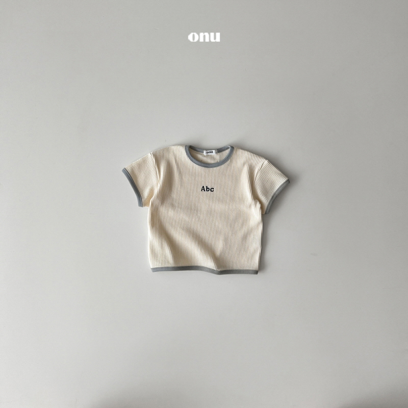 Onu - Korean Children Fashion - #childofig - Triangle Ribbed Short Sleeve Tee - 11