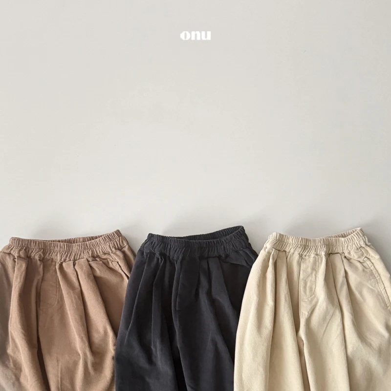 Onu - Korean Children Fashion - #childofig - Pleated Corduroy Pants - 5